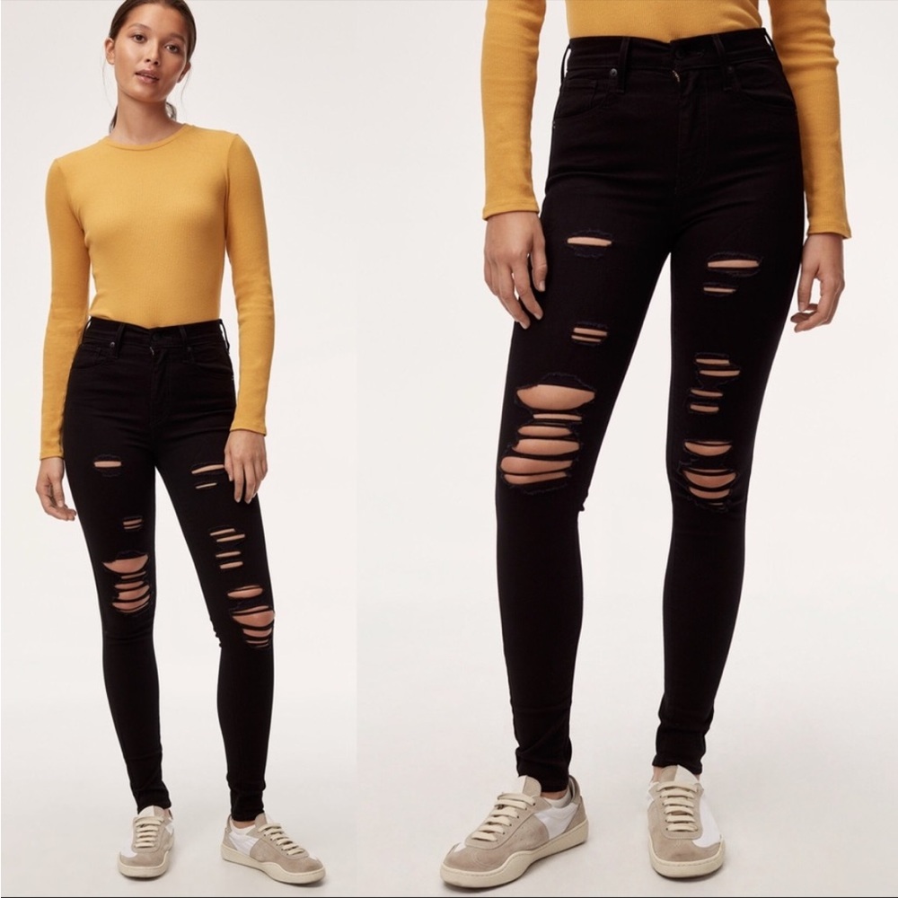 Levi’s Mile High Destructed Skinny Jeans